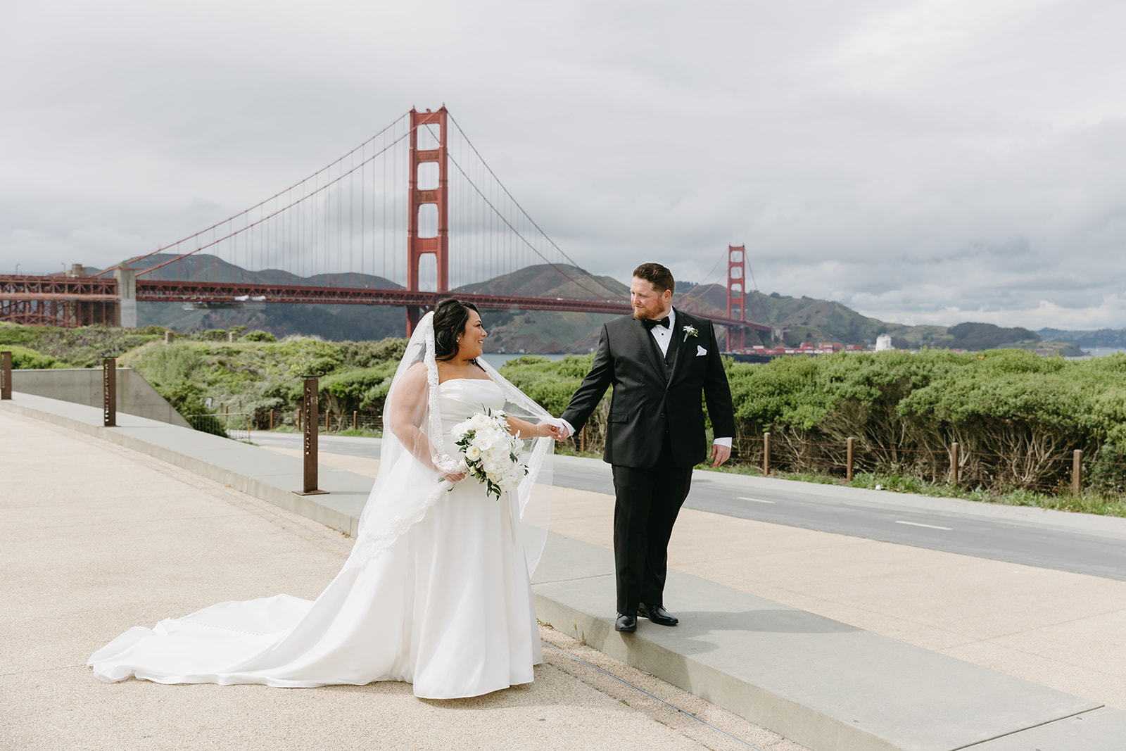 san francisco elopement with view of the golden gate bridge